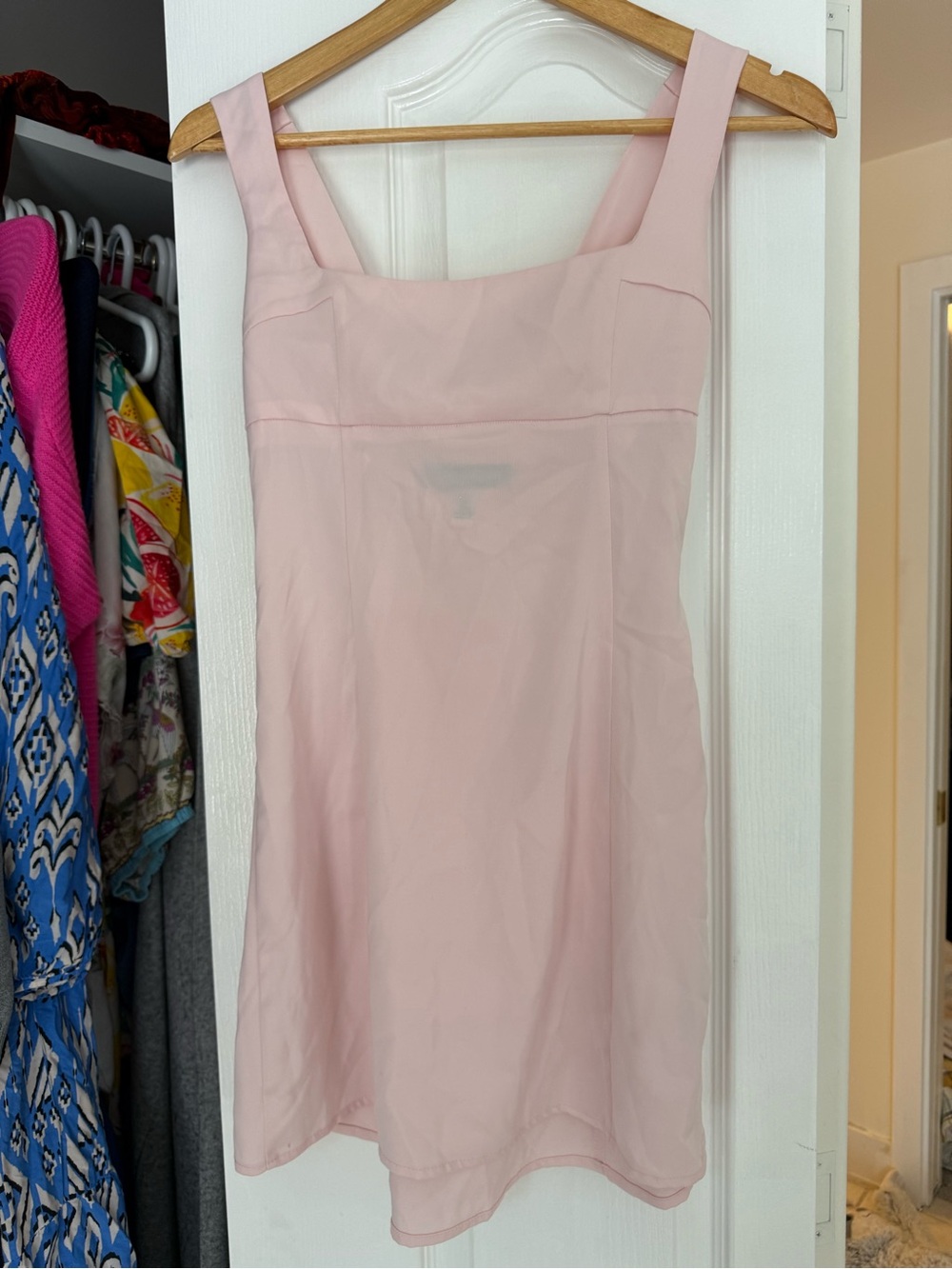 Urban outfitters Light Pink Sleeveless Square Neck Dress